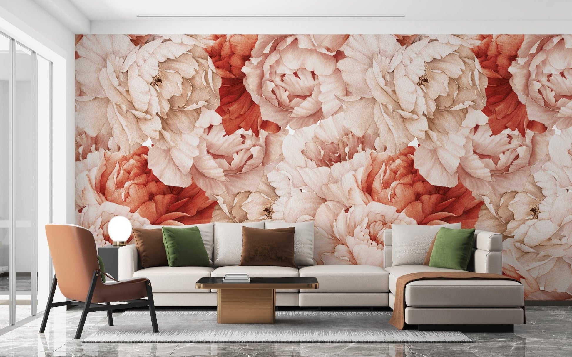 Shameless Peonies Florals Peel and Stick Wallpaper Murals - Giffywalls A816