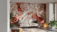 Watercolor Peonies Wallpaper for elegant interiors A816