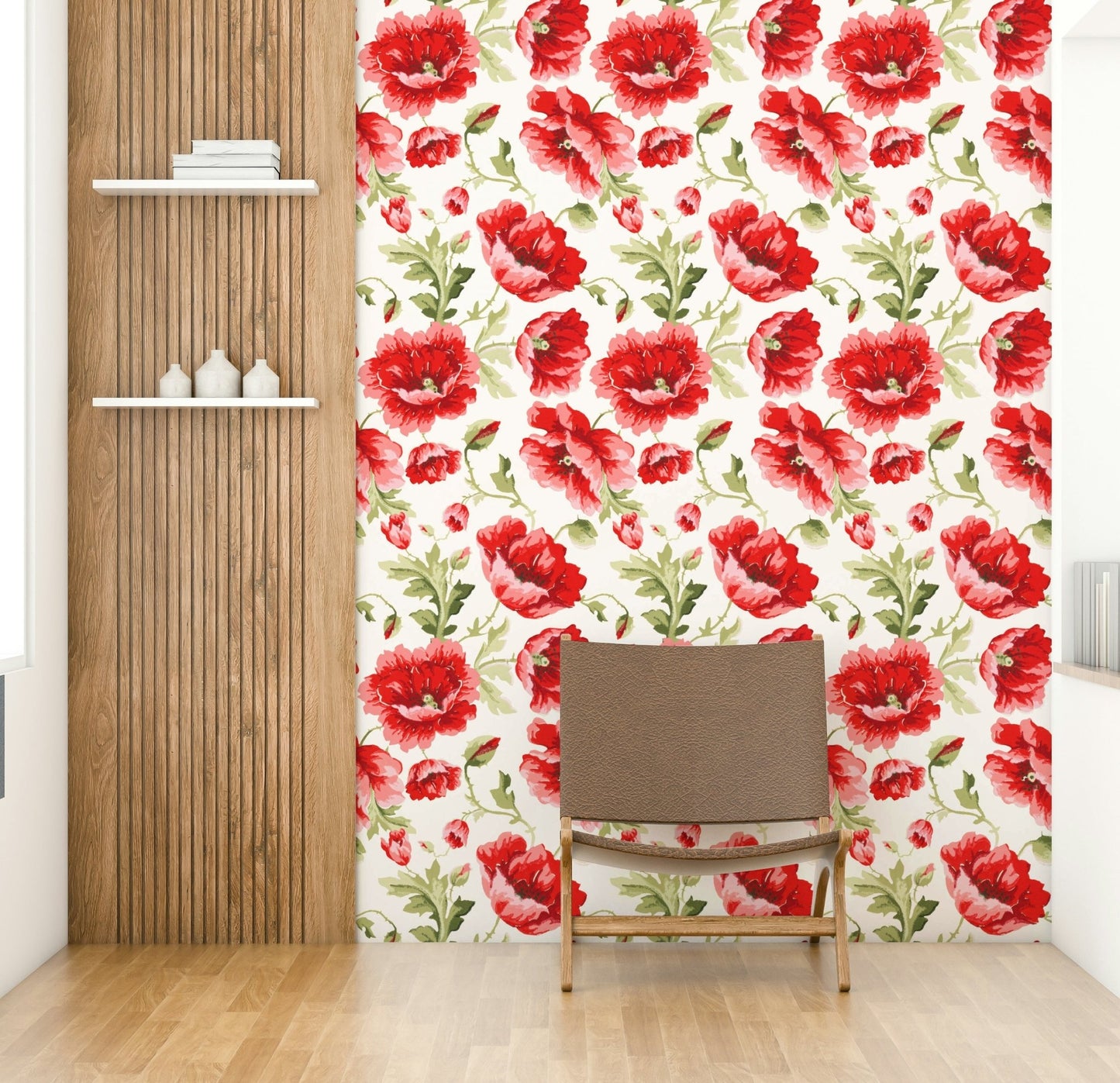 Soft pastel watercolor poppy design

