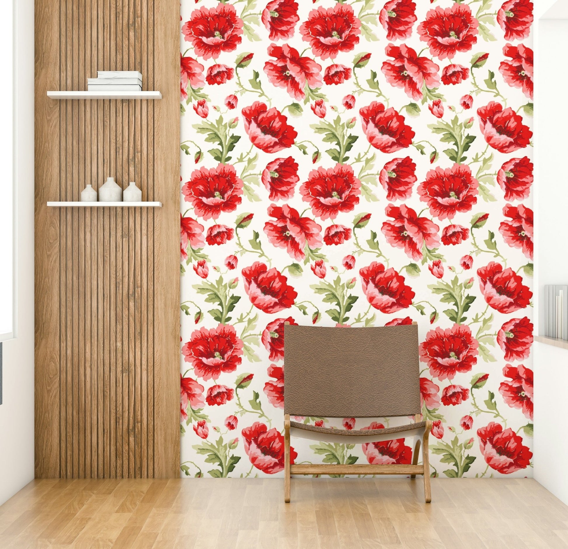 Soft pastel watercolor poppy design

