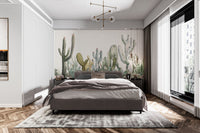 Watercolor Prickle Desert Cactus Wallpaper