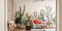 Watercolor Prickle Desert Cactus Wallpaper