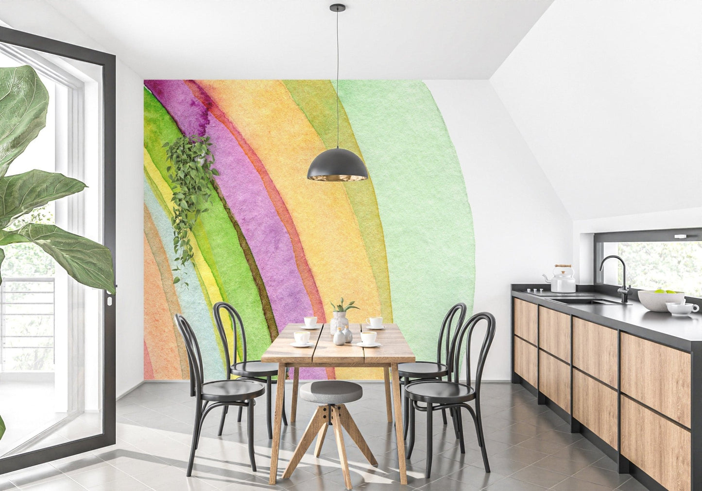 Watercolor Painted Strokes Wallpaper Murals - Giffywalls