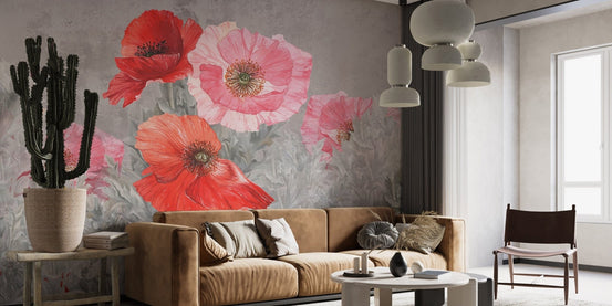 Watercolor Floral Wall Mural B209