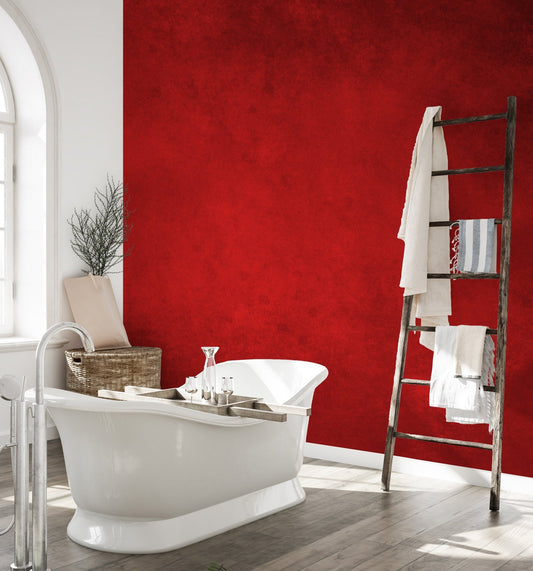 Bright red concrete pattern wallpaper mural for walls A655