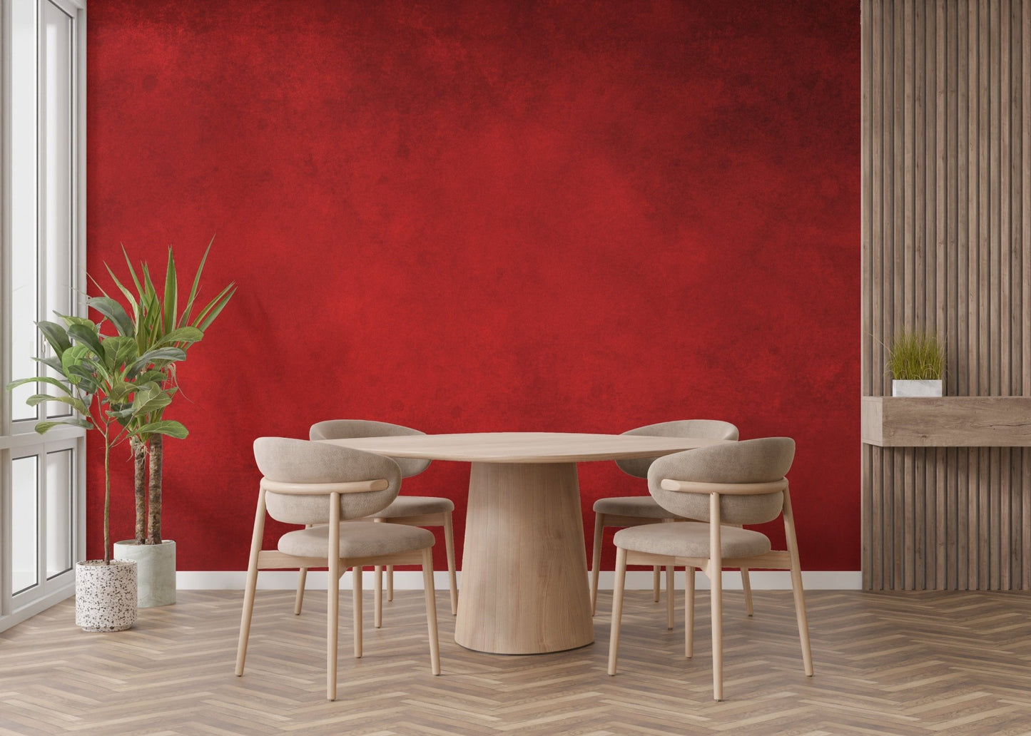 Bright Red Concrete Pattern Wallpaper Murals - Giffywalls A655