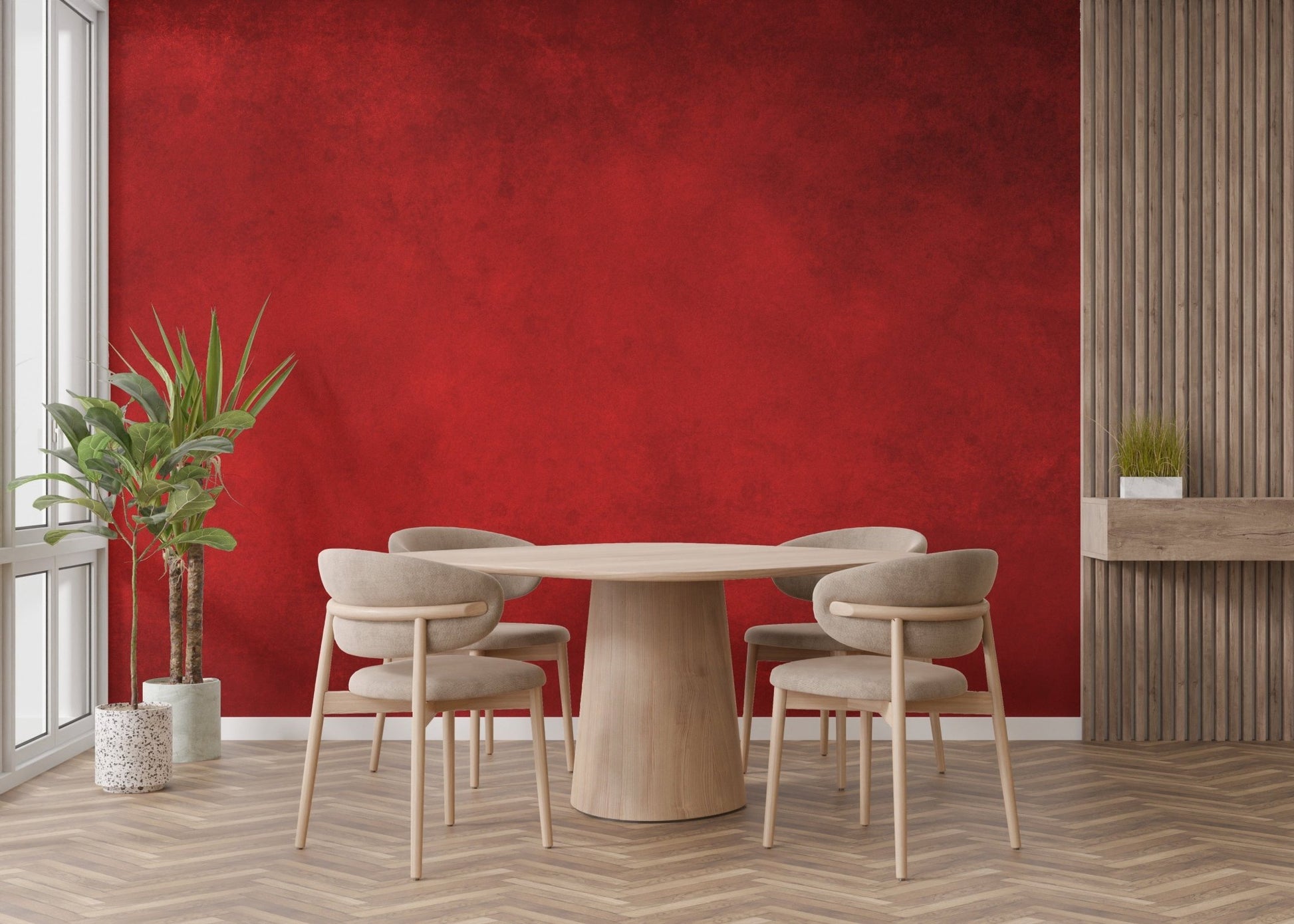 Bright Red Concrete Pattern Wallpaper Murals - Giffywalls A655