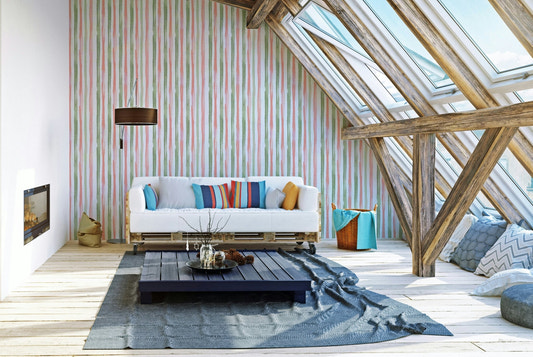 Watercolor Stripes Wallpaper⁠