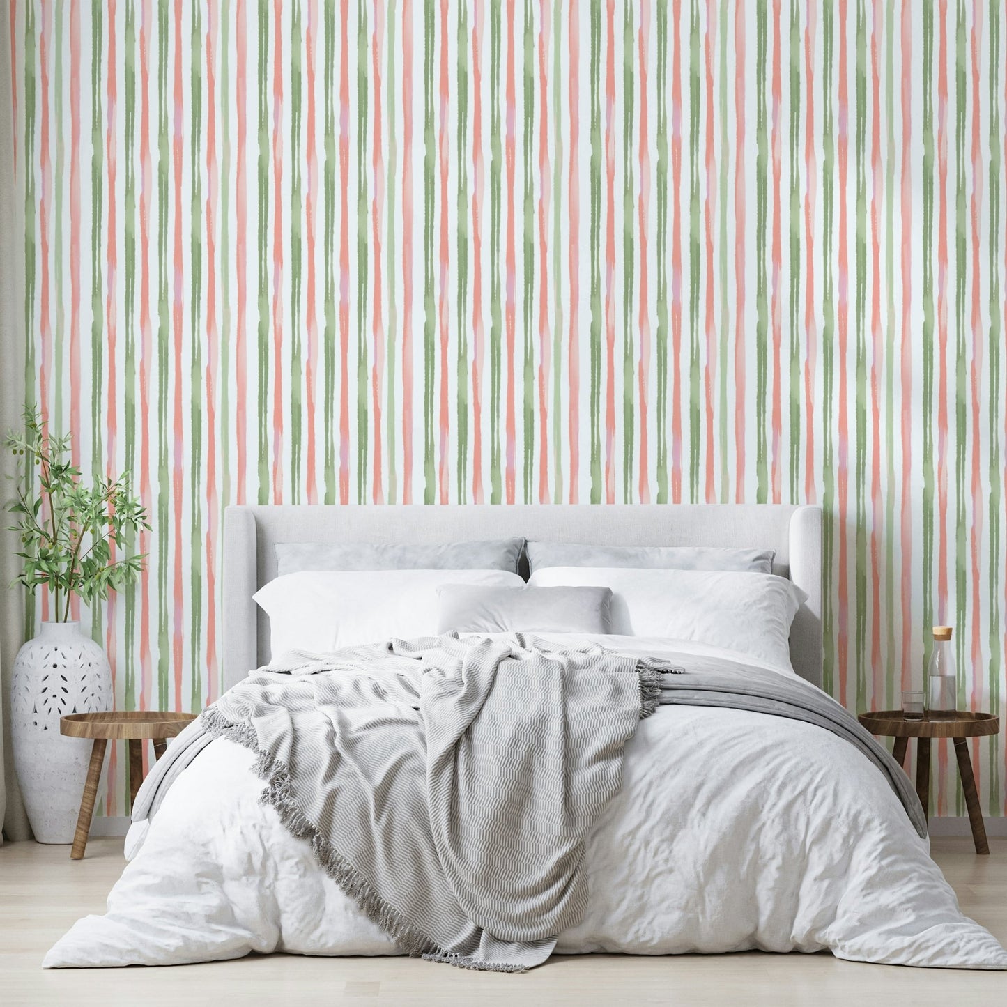 Watercolor Stripes Wallpaper⁠