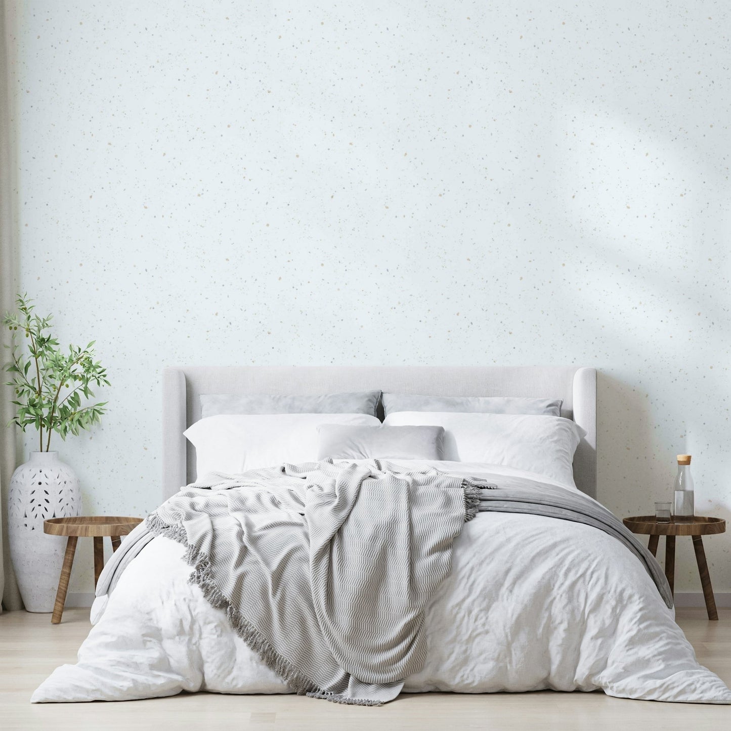 Watercolor Terrazzo Opal Mirage wallpaper design.

