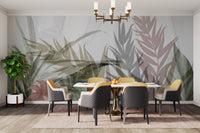 Artistic watercolor tropical leaf wallpaper
