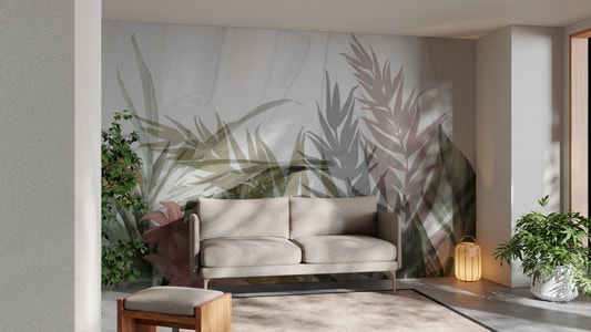 Watercolor tropical leaf wallpaper
