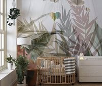 Exotic watercolor tropical leaf design
