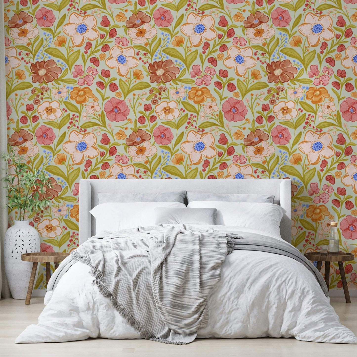 Nature-inspired wallpaper for bedrooms

