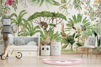 Serene watercolor wildlife scene for wall decor, GD1235
