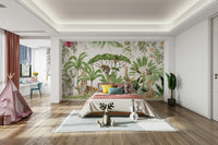 Stunning watercolor wildlife scene for room design

