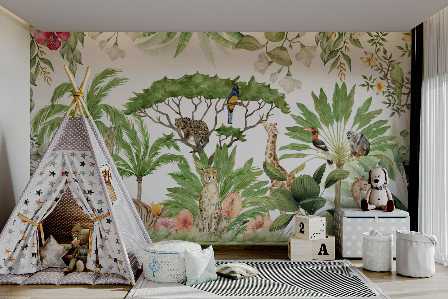 Artistic depiction of wildlife in watercolor style

