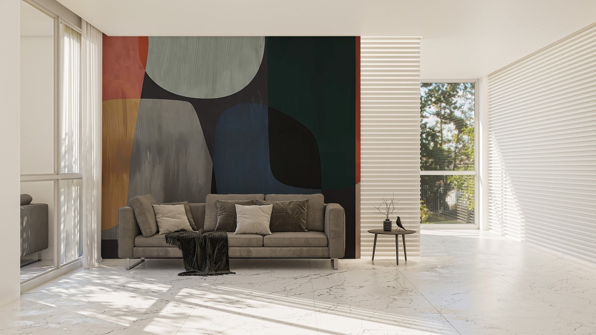 Watercolour Abstract Wall Mural - Giffywalls