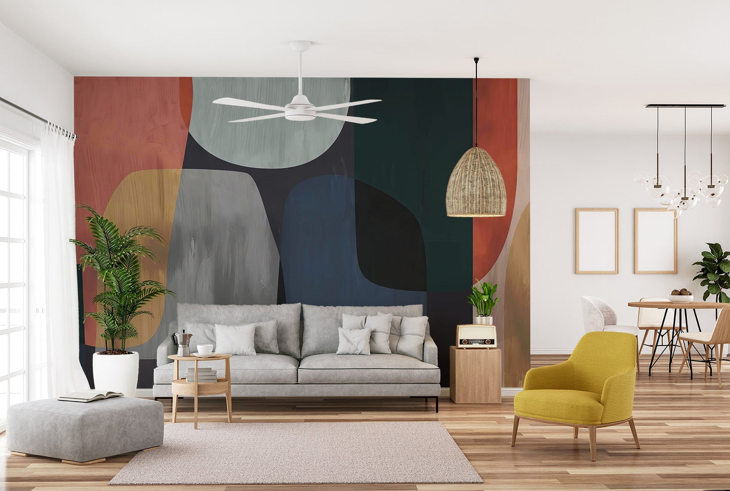 Watercolour Abstract Wall Mural - Giffywalls