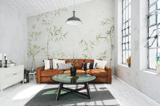 Watercolor Bamboo Tree Wallpaper Mural C490