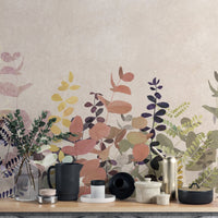 "Nature-inspired watercolor leaf design"
