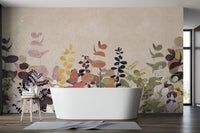 "Elegant botanical wallpaper with foliage"
