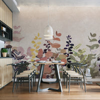 "Botanical leaf wallpaper with watercolor"
