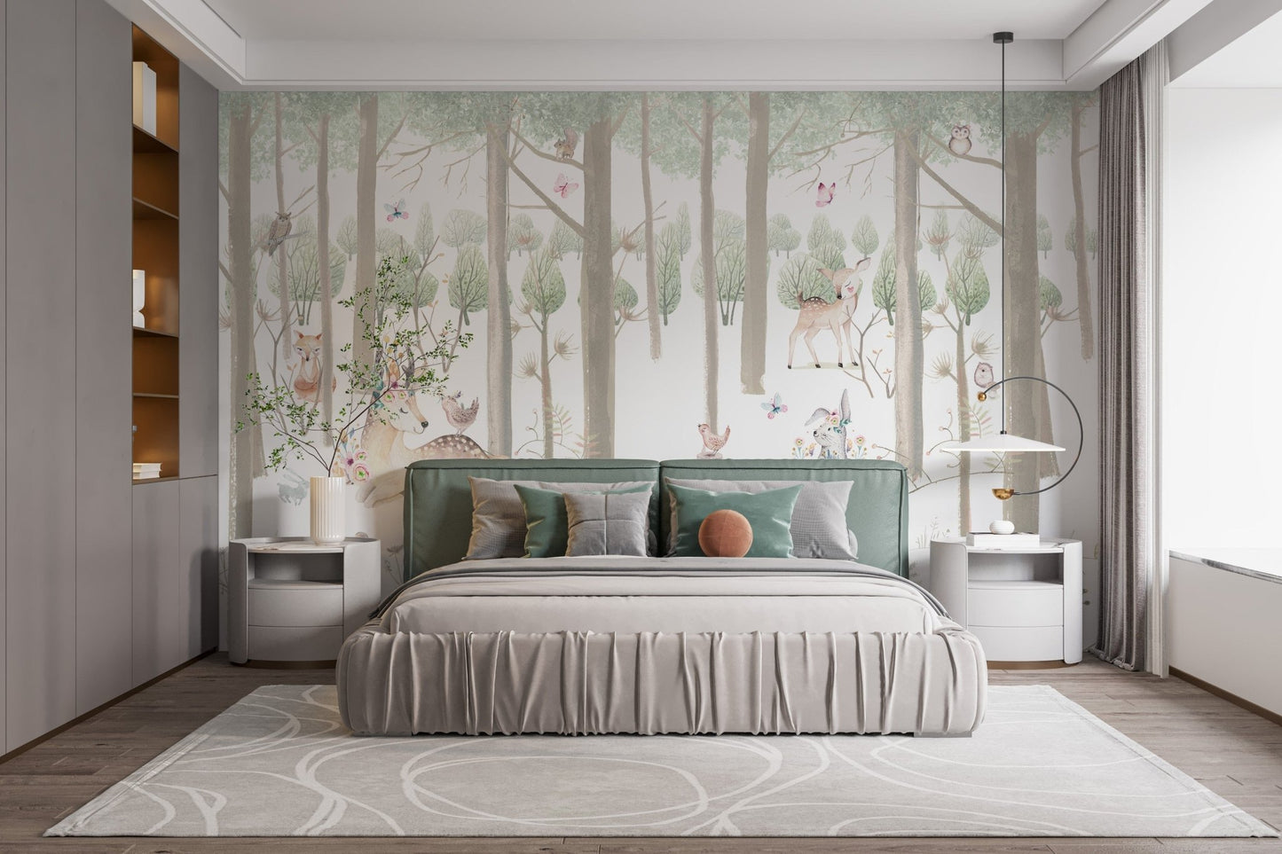 Watercolour Forest Animals Kids Wallpaper Murals - Giffywalls