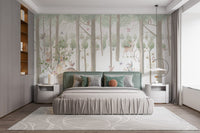 Watercolour Forest Animals Kids Wallpaper Murals - Giffywalls