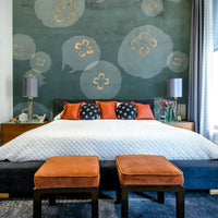 Jellyfish watercolor art with petrol blue shades

