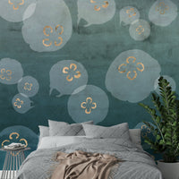 Tranquil watercolour jellyfish design in blue tones

