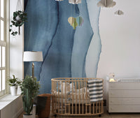 Watercolour Layers Wallpaper Mural - Giffywalls