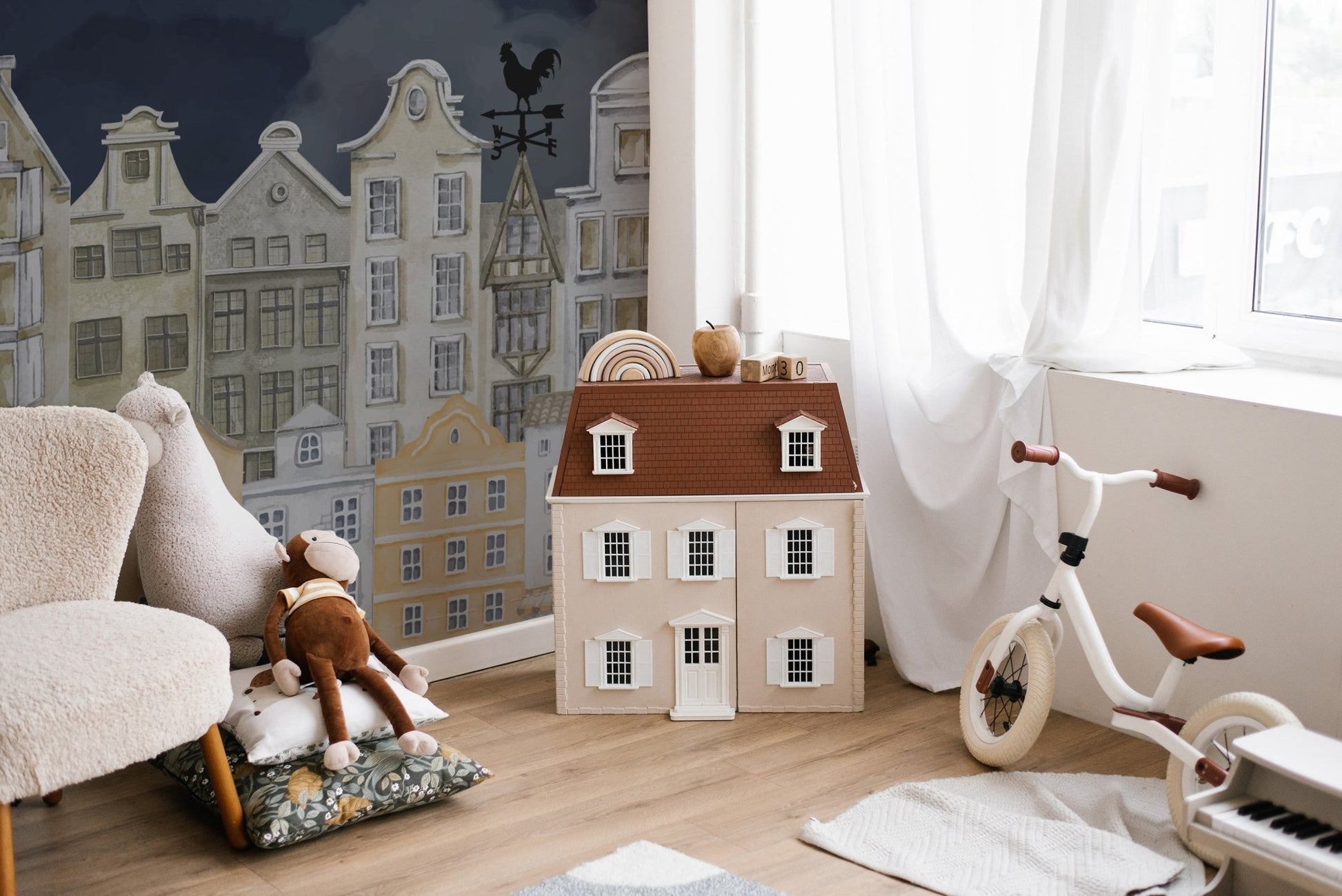 Watercolour Night House Wallpaper - Giffywalls