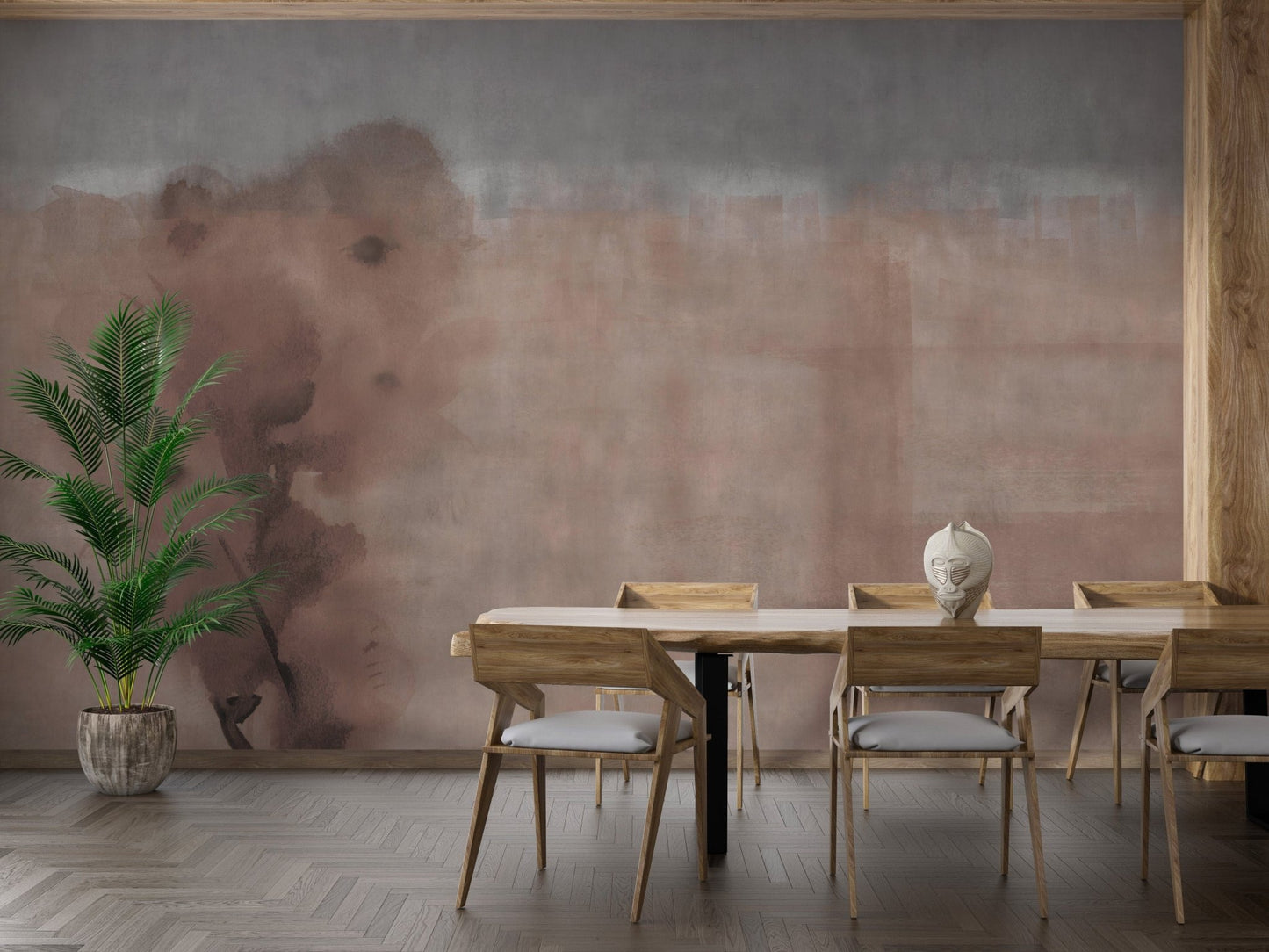 Watercolor red paint effect wallpaper for peel-and-stick walls. A401
