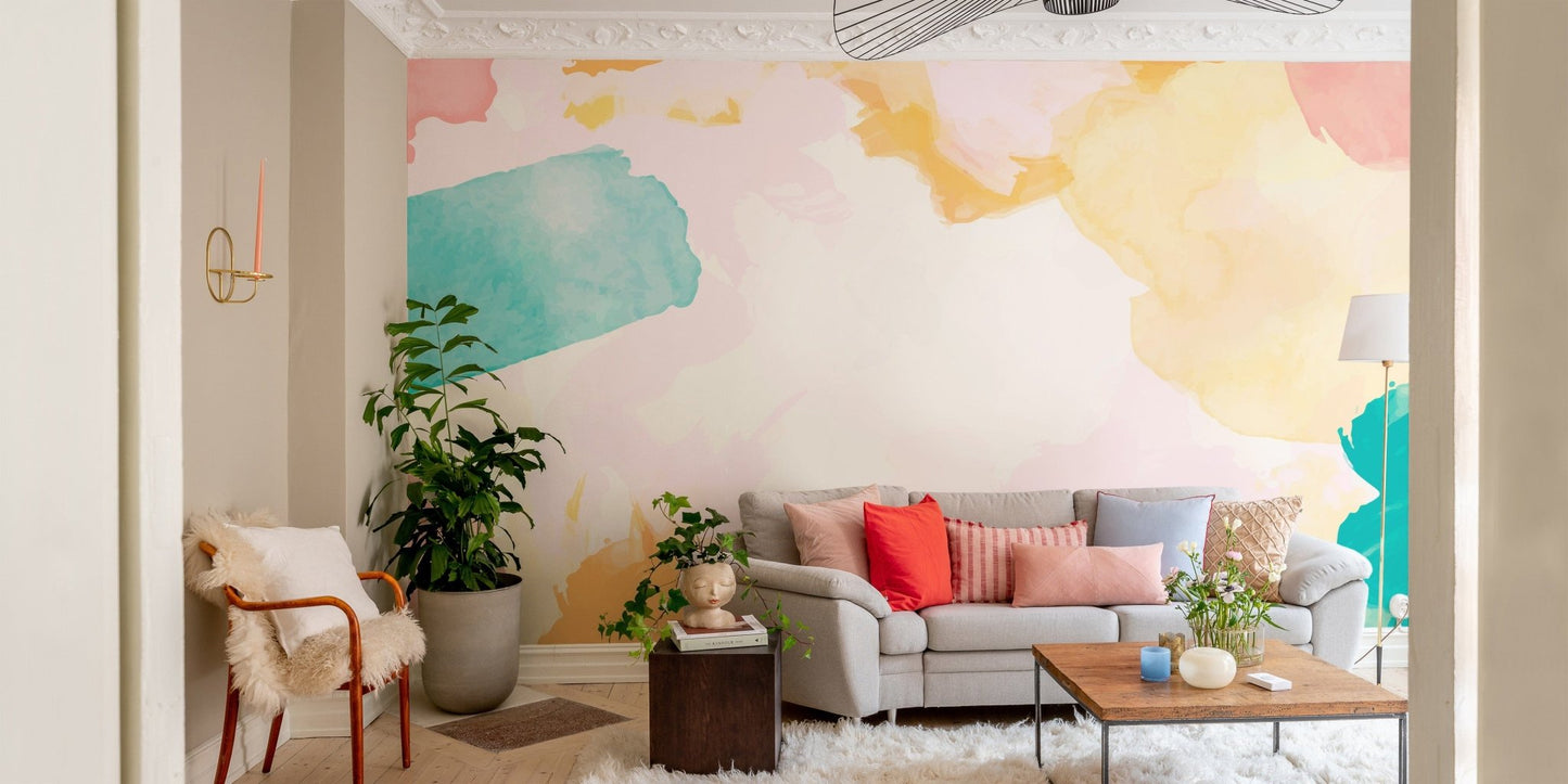 Pastel watercolor shades wallpaper
