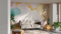 Watercolor wall mural for bedrooms
