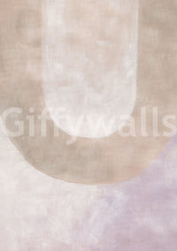 Watercolor earth tones wall design

