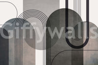 Calm pastel arch art background

