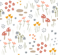 Meadow mushrooms decorative art

