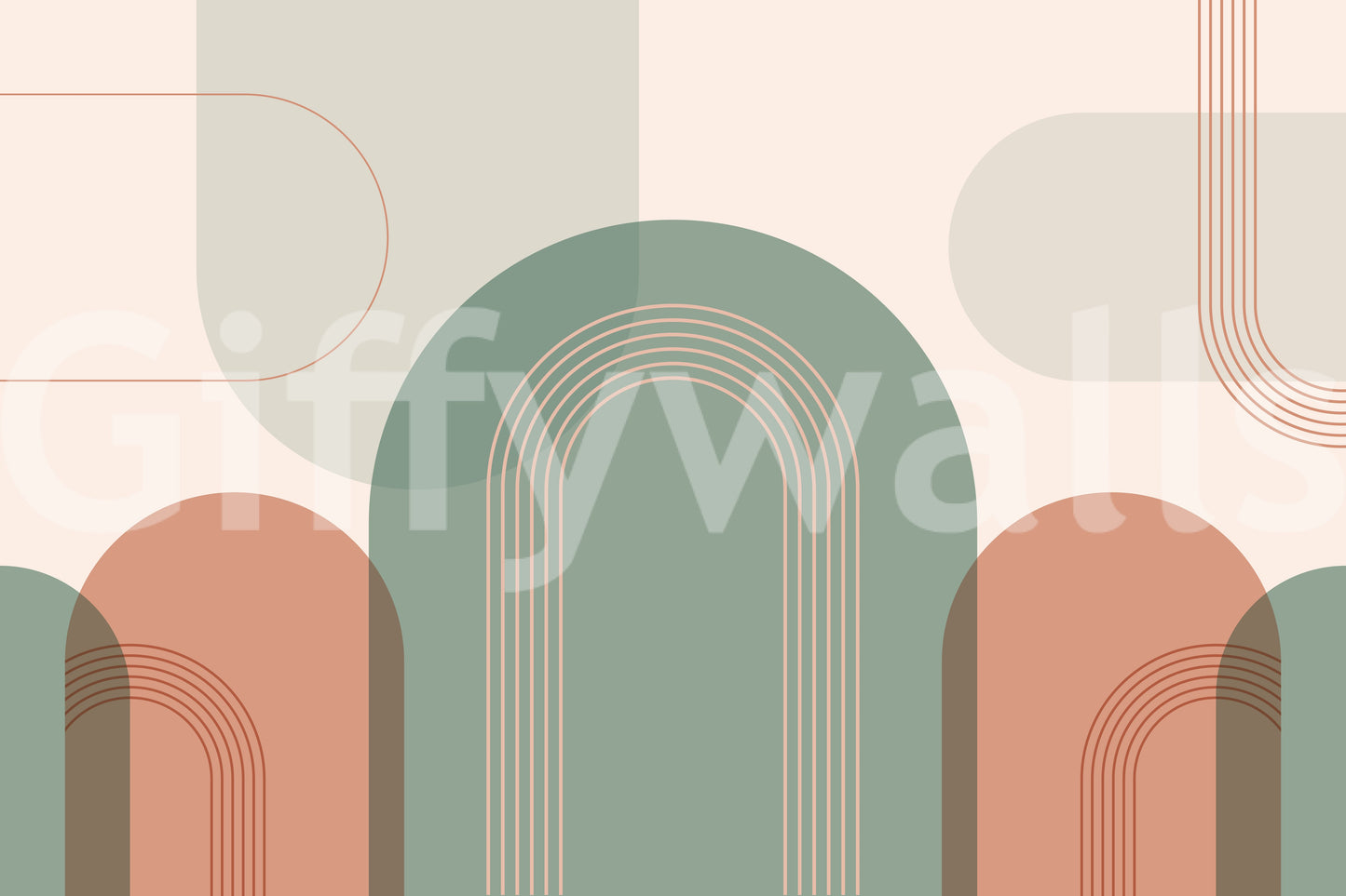 Retro arch-inspired wall style

