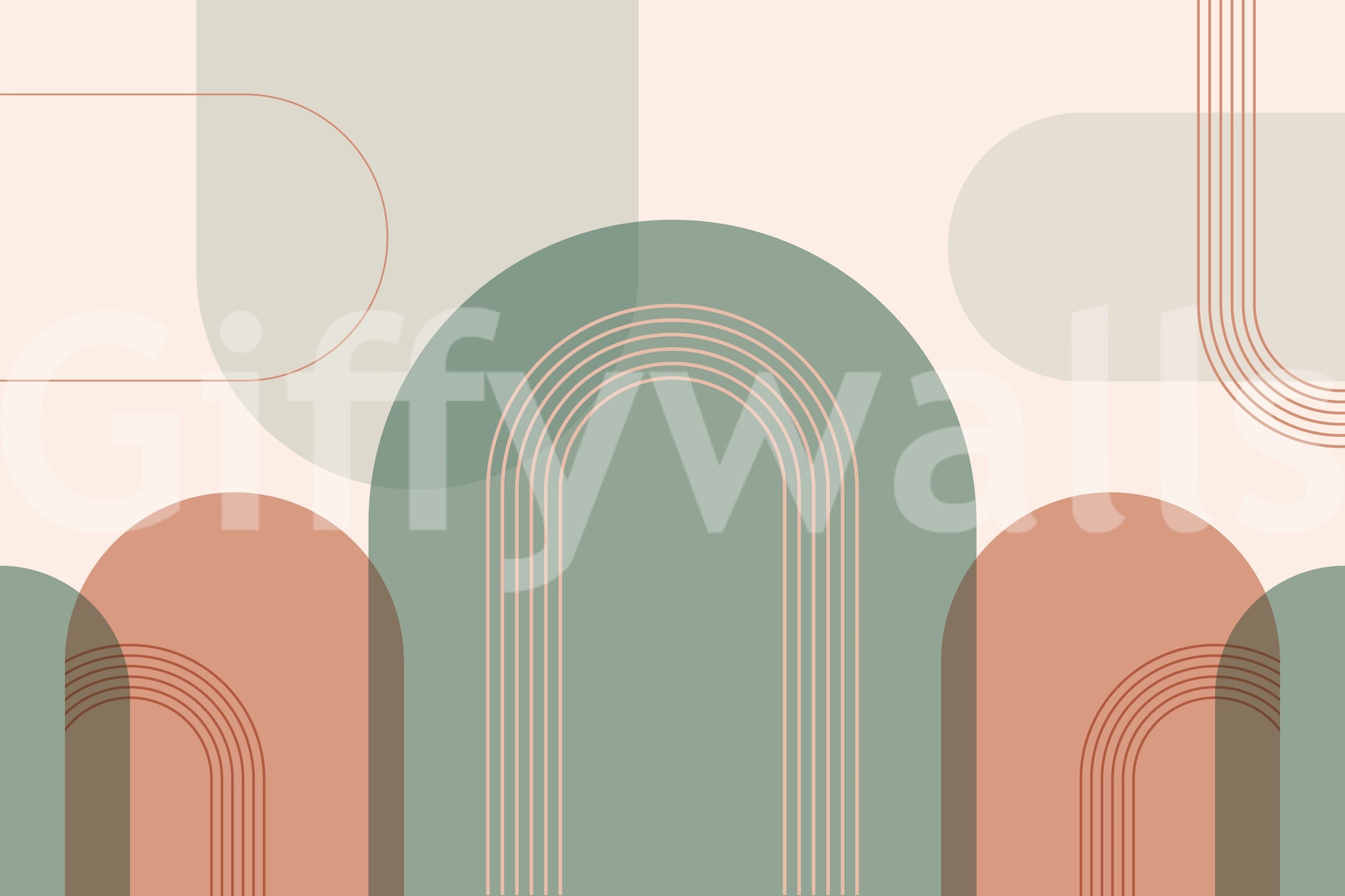 Retro arch-inspired wall style

