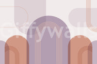 Soft toned arch art wall mural

