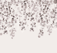 Earthy hanging leaves wall mural

