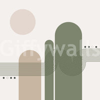 Flowing curved line modern wallpaper

