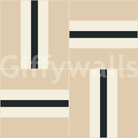 Linear beige and black stripe print

