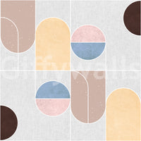 Blush and tan soft pattern decor
