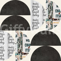 Graffiti and quote mural pattern

