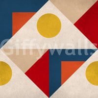 Artistic geometric pattern wall mural

