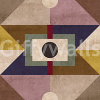 Earthy geometric abstract art wallpaper design

