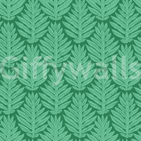 Stylish leaf and scallop pattern wallpaper


